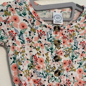 Floral Lou Lou Knotted Newborn Gown